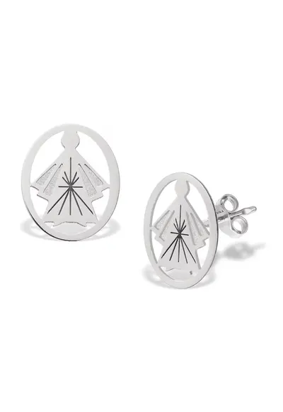 Cercei PROTECTIVE ANGELS - aur alb 14K