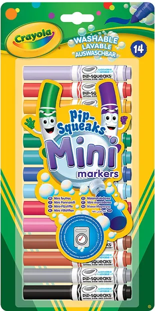 Set mini markere Crayola Pip-Squeaks - 14 bucăți