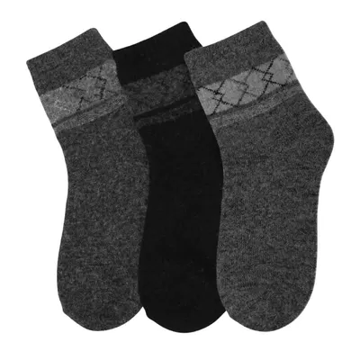 Set 3 perechi șosete, Antonio, pentru bărbați, gri închis și negru