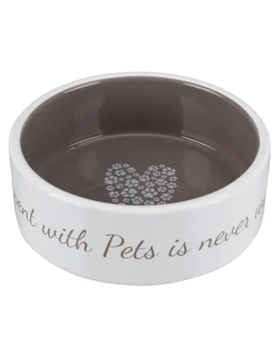 TRIXIE Bol de ceramica pentru hrana, Pet's Home, 300 ml/o 12 cm