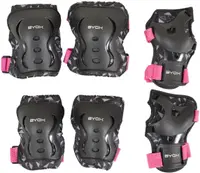 Set de protectii pentru copii Byox - Dazzle, Class A, pana la 25 kg, roz