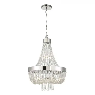 Lampa suspendata Alyssa 9 Light Pendant Polished Chrome Glass