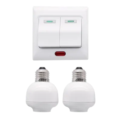 Intrerupator Telecomanda Rf Doua Canale cu Suport Bec E27