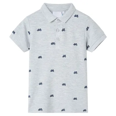 Tricou polo pentru copii, gri melanj, 116