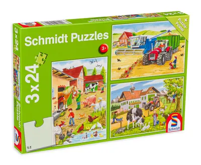 Puzzle Schmidt 3 in 1 - In ferma