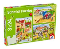 Puzzle Schmidt 3 in 1 - In ferma