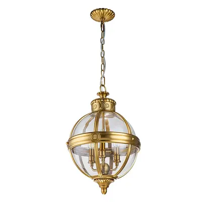 Corp de iluminat suspendat, lustra Adams 3 Light Pendant Chandelier – Brushed Brass