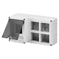 Protected Enclosure For Combined Installation of Modular Devices din and System - 4 din Module - 8 System Module - Module 2x4 - Ip40 - Grey Ral 7035