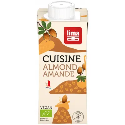 Crema de migdale pentru gatit bio 200ml Lima