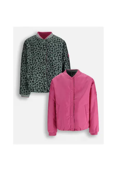 Geacă bomber reversibilă pentru fete - Multicolor