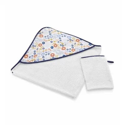 Set prosop si manusa de baie din bumbac BabyJem Colorful Rings