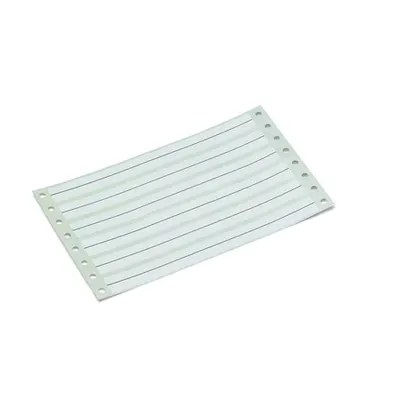 Marking strips; permanent adhesive; white