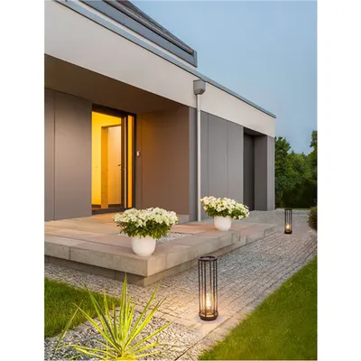 Pitic ELYSIUM Inchis Anthracit Aluminiu turnat Aluminiu & Policarbonat transparent LED E27 1x12 Wat 220-240 Volt IP65 Fara bec