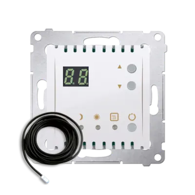 Termostat cu display, 16 (2) A, 230V ~, senzor exterior inclus,alb