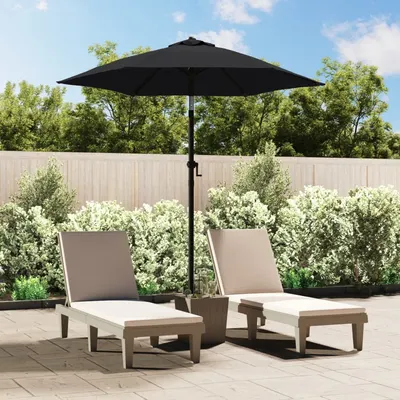Gossi umbrela de soare, negru, 200 x 224 cm, aluminiu