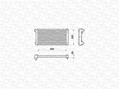 Radiator racire motor potrivit FIAT IDEA, PUNTO, PUNTO HATCHBACK; LANCIA MUSA 1.8 1.9D 09.99