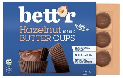 Bett'r praline bio cu cremă de alune, 12 x 13 g