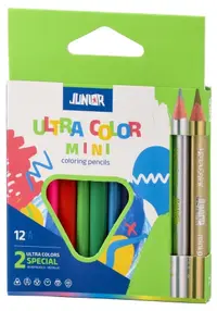Set de creioane colorate Junior Ultra Color - Mini, 12 culori