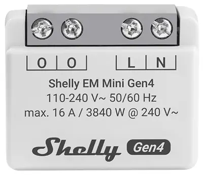 Măsurător inteligent de energie Shelly - EM Mini Gen4, 16A, gri