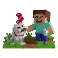 Figurina Minecraft - Taming a Wolf 10 cm