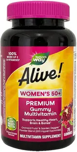 Alive Women's 50+ Premium Gummies, 75 tablete, Nature's Way