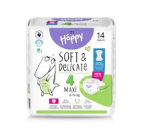 Scutece Happy Soft & Delicate 8-14 kg Maxi Marimea 4, 14 bucati, Bella Baby