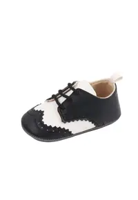 Pantofi Eleganti - Piele ecologica - Baieti - Negru/Alb