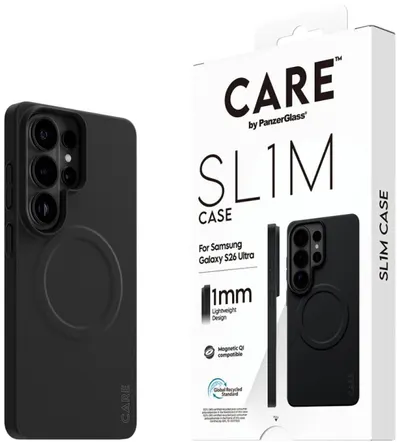 Husă CARE – SLIM, Galaxy S26 Ultra, Qi, negru