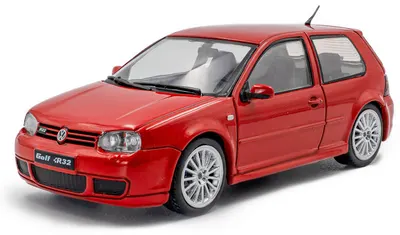 Model de colecționar SOLIDO Modern: Mașini - Volkswagen Golf IV (R32), Tornado Red, 2003