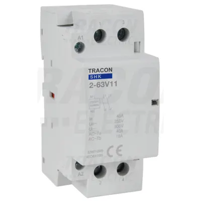 Contactor modular SHK2-63V11 230V AC, 50Hz, 2 Mod, 1×NO+1×NC, AC1/AC7a, 63A