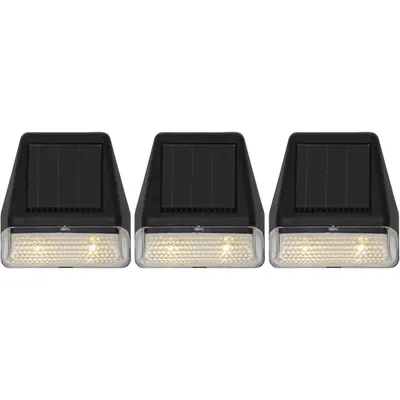 Set de 3 lămpi de perete solare LED Star Trading Wally, înălțime 7,5 cm