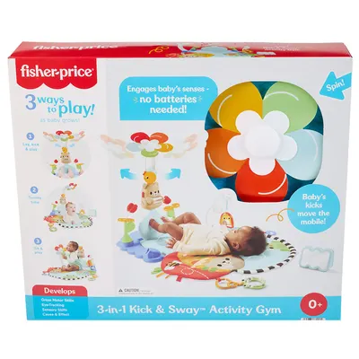 Saltea de activitati 3 in 1, Fisher Price, Kick and Sway Activity Gym, HYR60