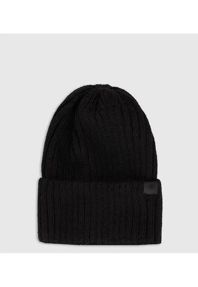 Caciula dama model beanie - neagra - universala - cu lana de alpaca