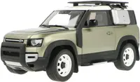 Model de colecție din metal Almost Real Modern: Mașini - Land Rover Defender 90 With Roof Pack (2020) (Pangea Green)
