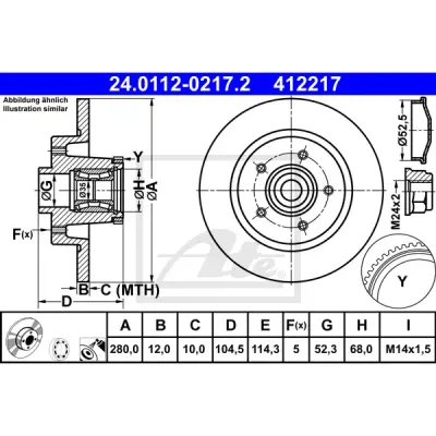 Disc frana ATE 24.0112-0217.2