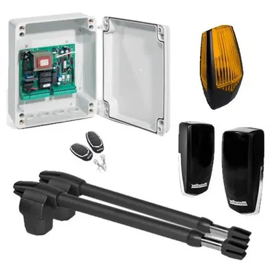 Kit automatizare poarta batanta Motorline LINCE400-KIT 2x3m uz rezidential + lampa