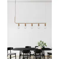 Lampa suspendata VEDA Brass Metal & Sticla clara LED G9 5x6 Wat 230 Volt IP20 Fara bec