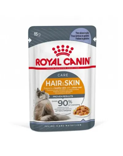 Hrana umeda pentru pisici Royal Canin Hair Skin Jelly 85 gr