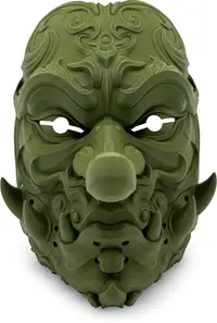 Print 3D de la 3D Morph Lab - Tengu, mască de față, verde închis