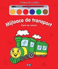 Miracolul culorilor. Mijloace de transport (carte de colorat + acuarelă + pensulă) - Board book - ***