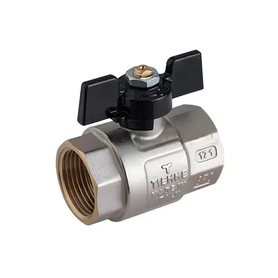 Robinet cu sfera pentru apa Buran F/F 1" cu fluture negru