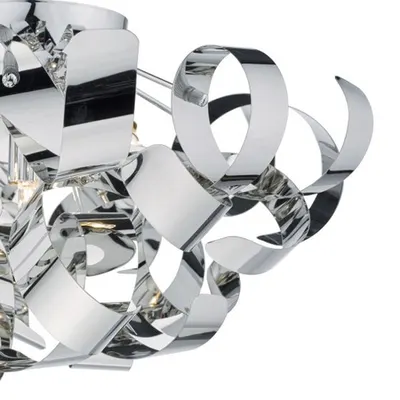 Lampa tavan Rawley 5 Light Flush Polished Chrome 60cm