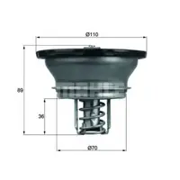 Termostat, lichid racire MAHLE ORIGINAL THD 3 82