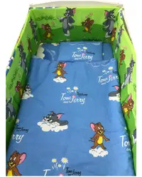 Lenjerie patut cu 5 piese Croitoria Noastra Tomjerry 140x70 cm