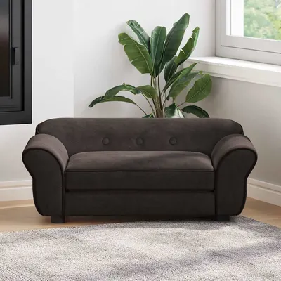 vidaXL Canapea pentru câini, maro, 72 x 45 x 30 cm, pluș