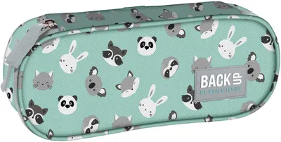 Penar oval școlar BackUp A - Animalistic, 1 fermoar