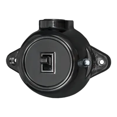 Aparataj clasic aparent PUSH LIGHT SWITCH 10А 250V BLACK