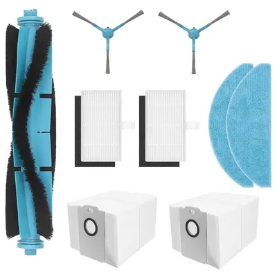 Set accesorii PAA-home compatibile cu aspiratorul Cecotec Conga 8290 Immortal Ultra 1 perie centrala, 2 lavete, 2 perii laterale, 2 filtre si 2 saci c