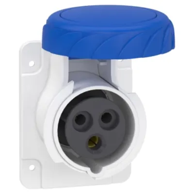 Mureva, Priza industriala dreapta, cu surub, 16A, 2P+E, 200-250V c.a.