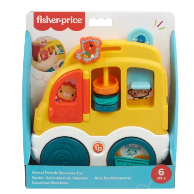 Jucarie cu activitati, Fisher Price, Animal Friends Discovery, Masinuta, HXK33